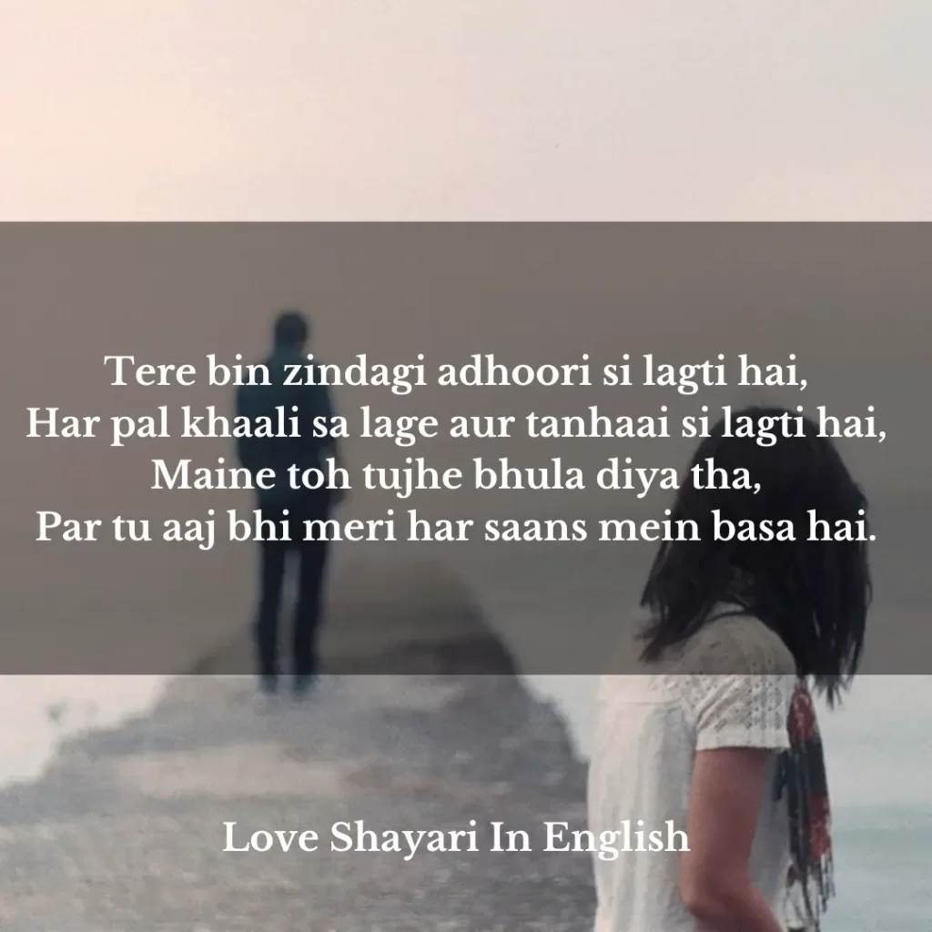 sad love shayari in english